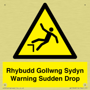 Rhybudd Gollwng Sydyn Warning Sudden Drop